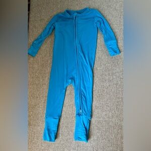 Birdie Bean Solid Turquoise Bamboo Convertible Romper 3-6 Months